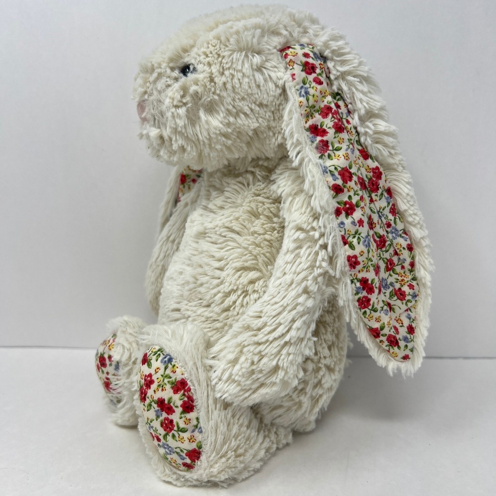 Jellycat Blossom Cream Bunny Cream Floral Ears Footpads JCINC1866 Plush Toy - Picture 8 of 16